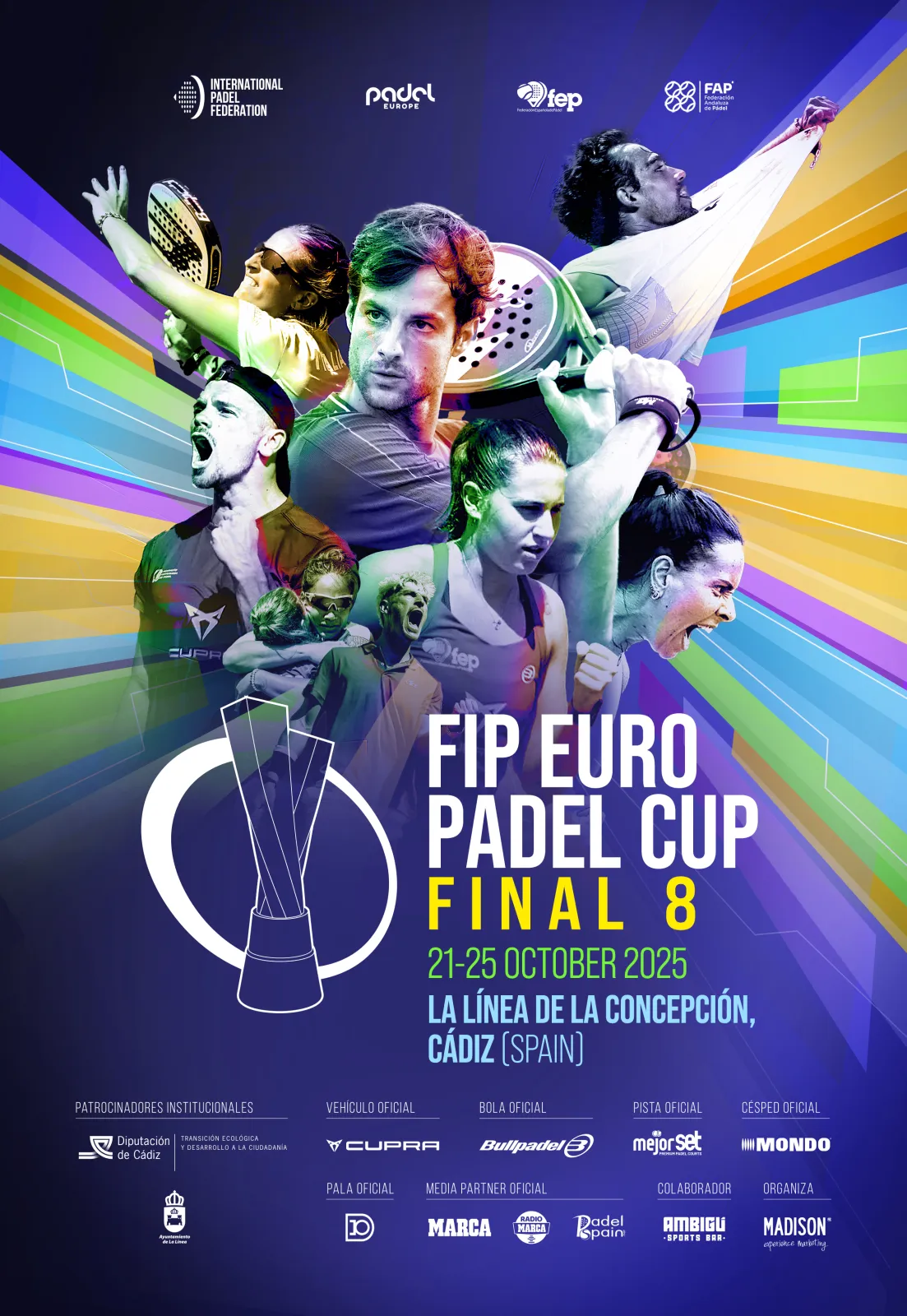 Official poster for FIP Euro Padel Cup 2025 - Final 8