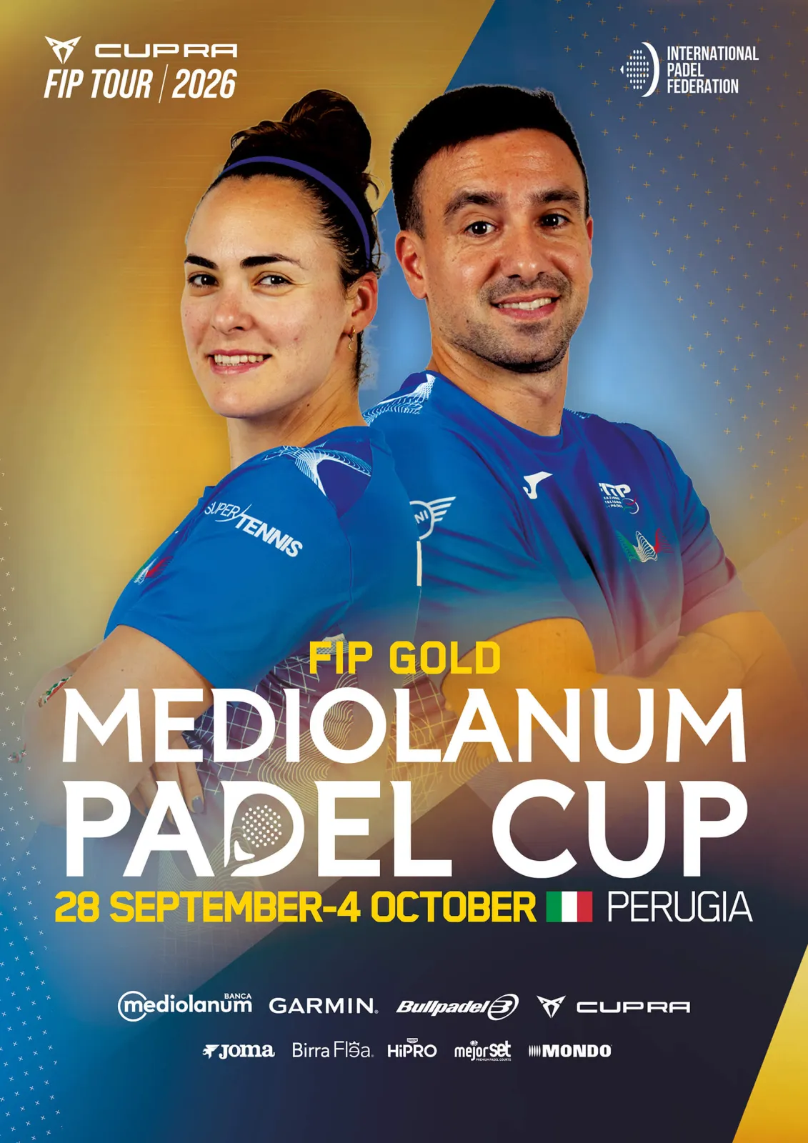 Official poster for FIP Gold Mediolanum Padel Cup Perugia