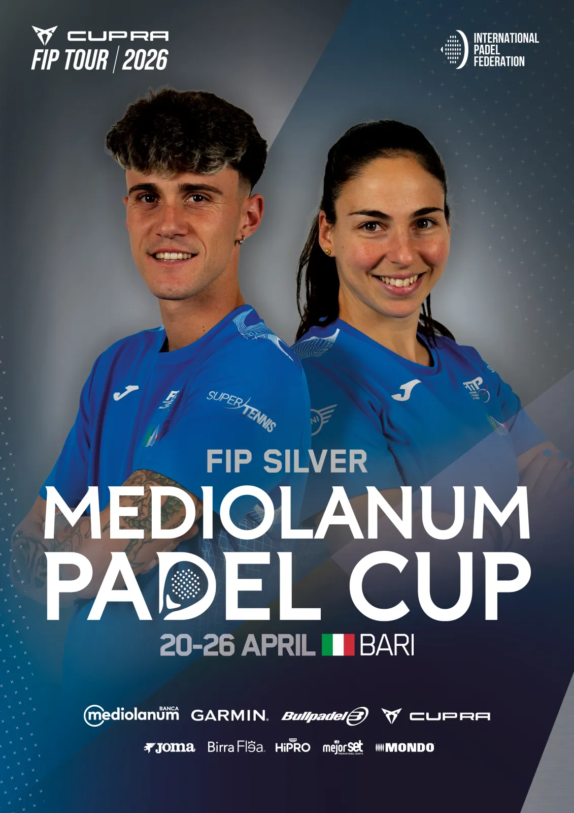 Official poster for FIP Silver Mediolanum Padel Cup Bari