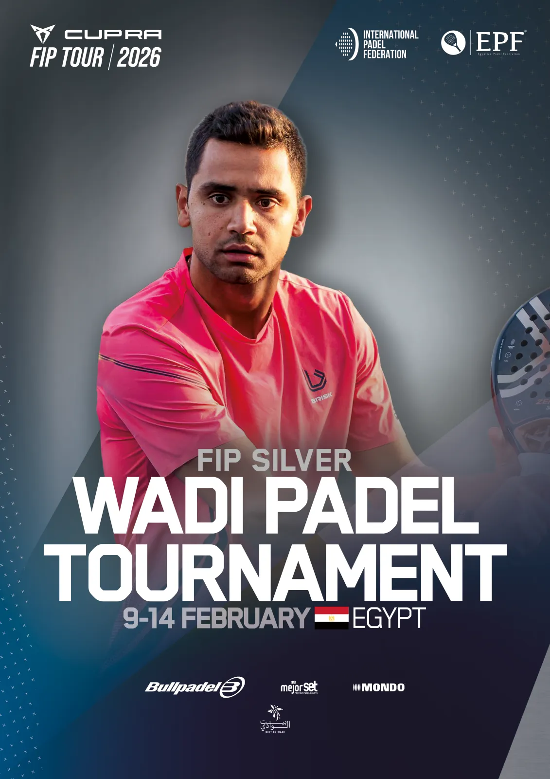Official poster for FIP Silver Wadi Padel Tournament