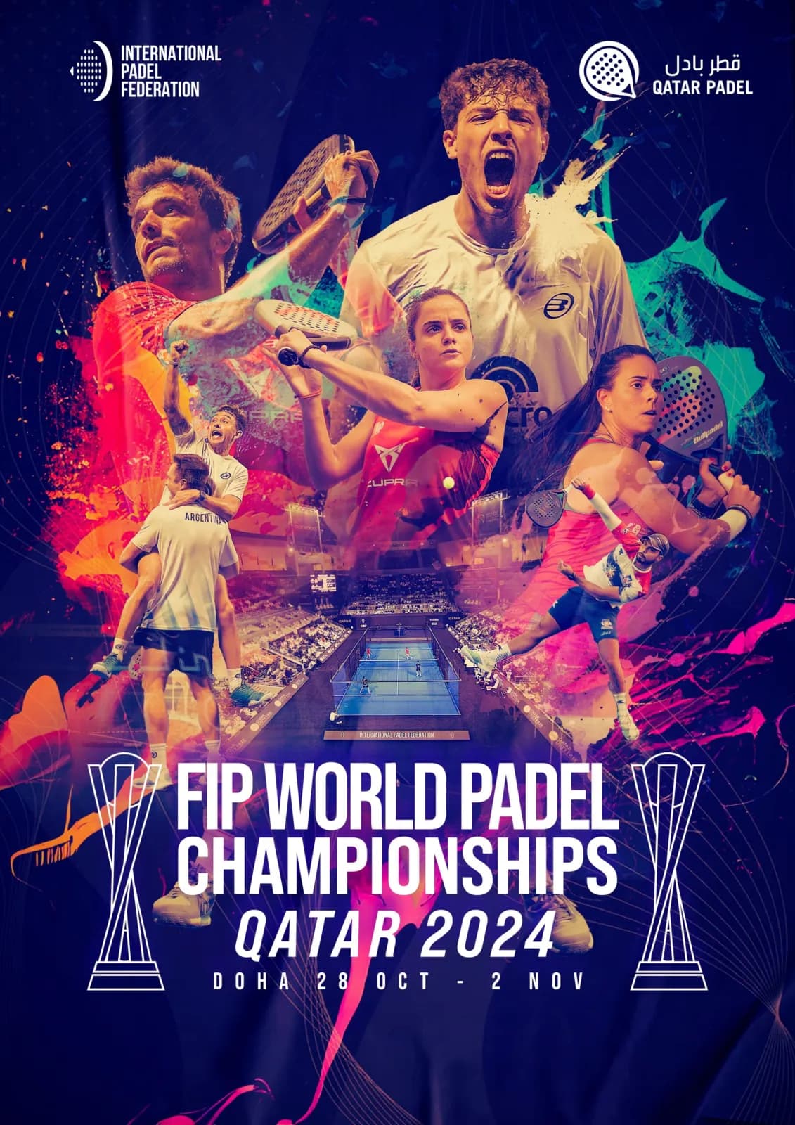 Official poster for FIP World Padel Championships Qatar 2024